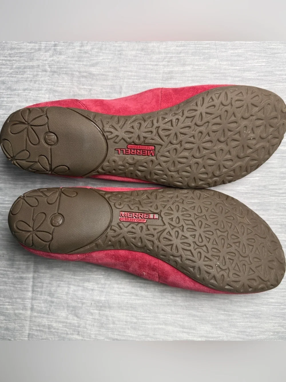 Merrell Mimix Fuse Flat Red Suede Loafer Ballet Flat Comfort Size 9